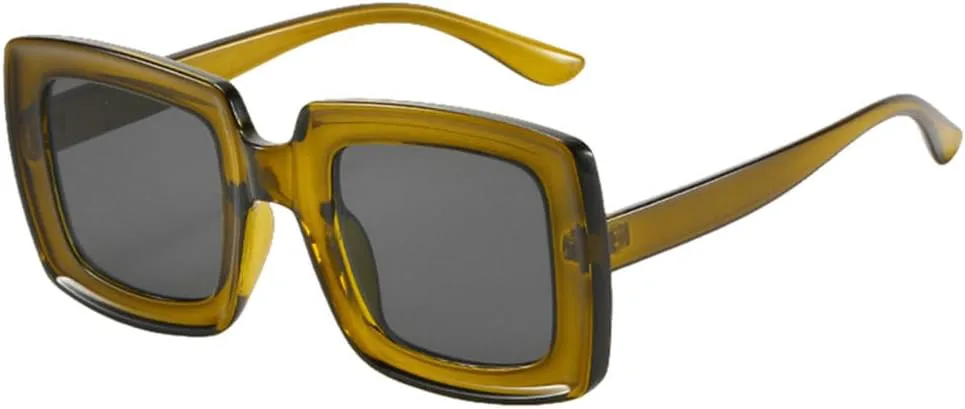 

Модные портативные квадратные солнцезащитные очки для женщин в винтажном стиле с белым градиентом, большие женские, WTYJ100 зеленые, один размер LVTFCO, Wtyj100 Green