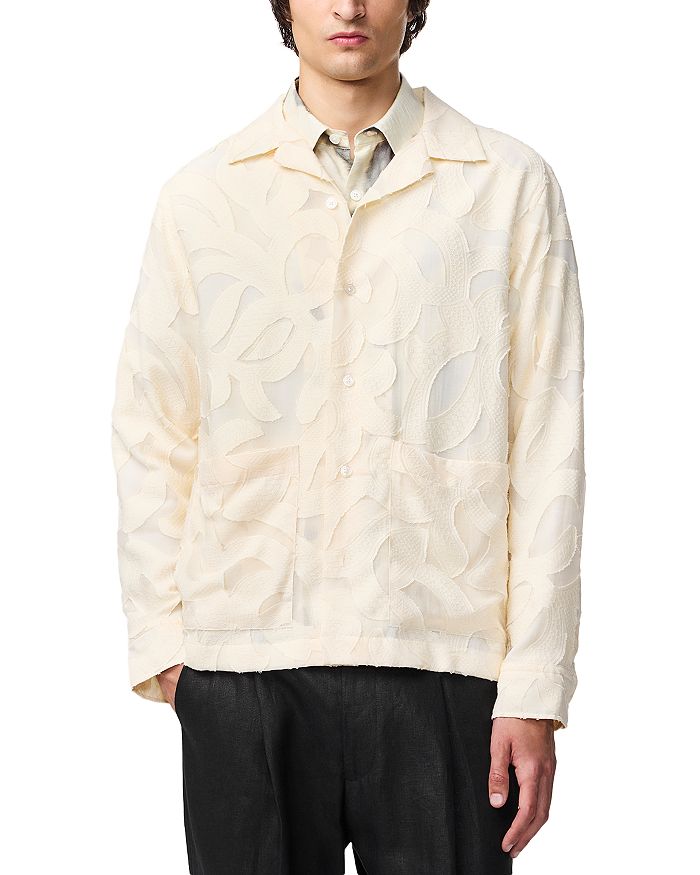 

Хэнк 5025 Рубашка Regular Fit с жаккардовым узором NN07, слоновая кость/кремовый