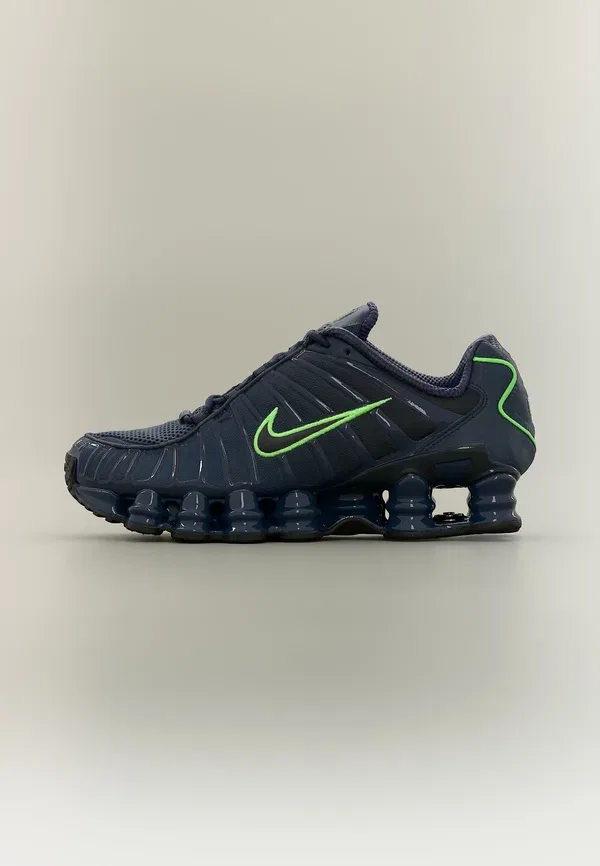 Кроссовки Nike Sportswear Shox tl, грозовой синий/черный/обсидиан/зеленый удар