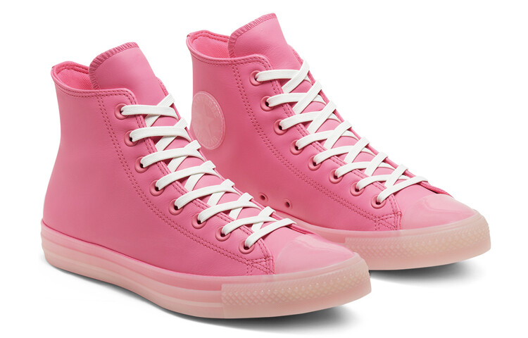 Кеды Converse Neon Leather Chuck Taylor All Star High Top 'Neon Pink' — фото 3