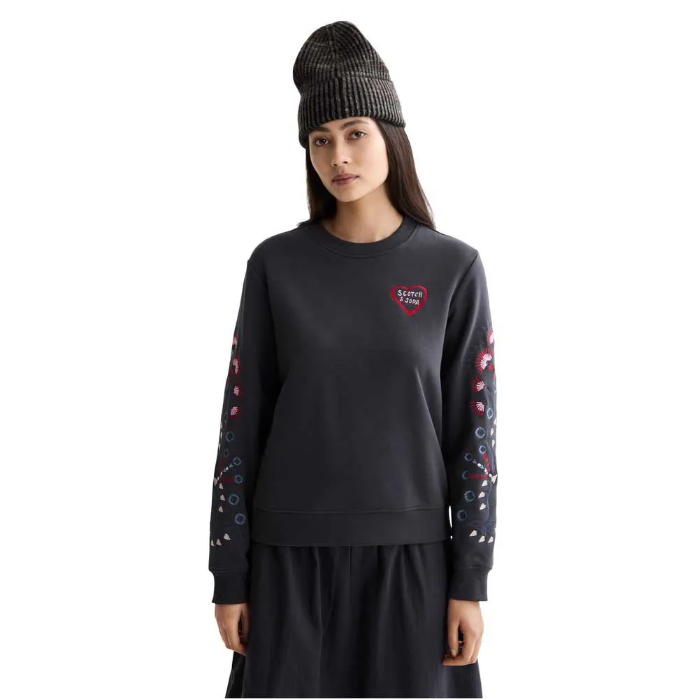 

Толстовка Scotch & Soda Embroidered Regular Fit, черный