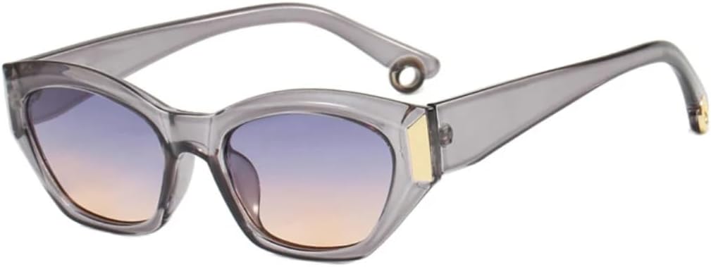 

Солнцезащитные очки с защитой UV400 | «Кошачий глаз», маленькая оправа, заклепки | для женщин и мужчин, для занятий спортом на открытом воздухе и вождения DSVIGF, Gray Gray Pink