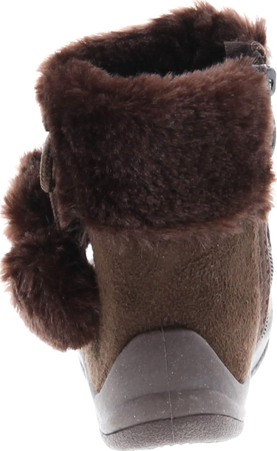 Детские ботинки с помпоном на плоской подошве Kali Footwear, Brown — фото 4