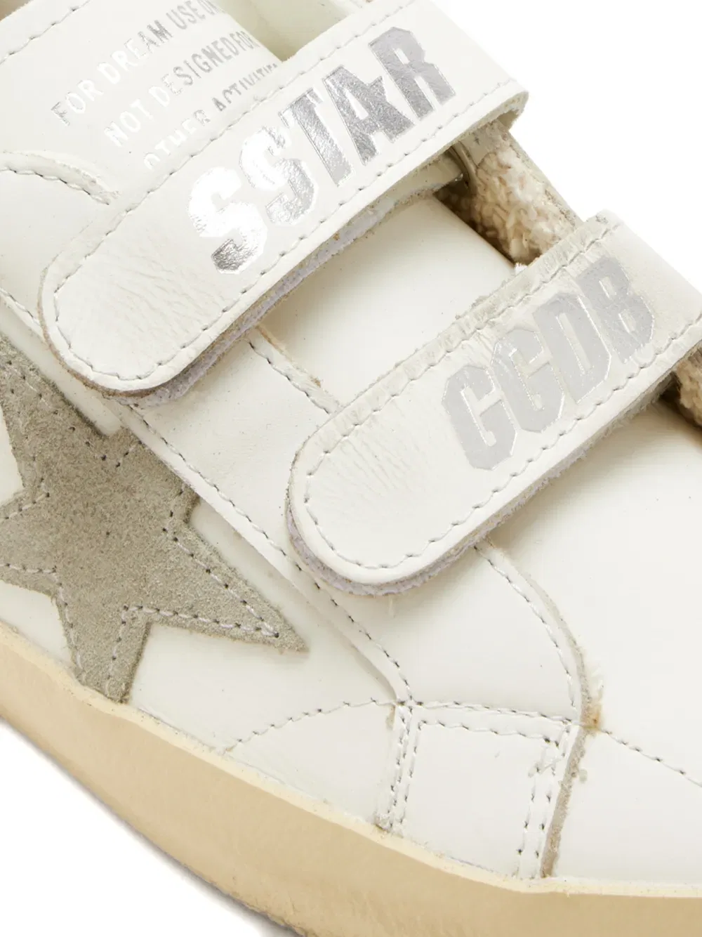 Кроссовки Star-detail с ремешком на липучке Golden Goose Kids, белый — фото 4