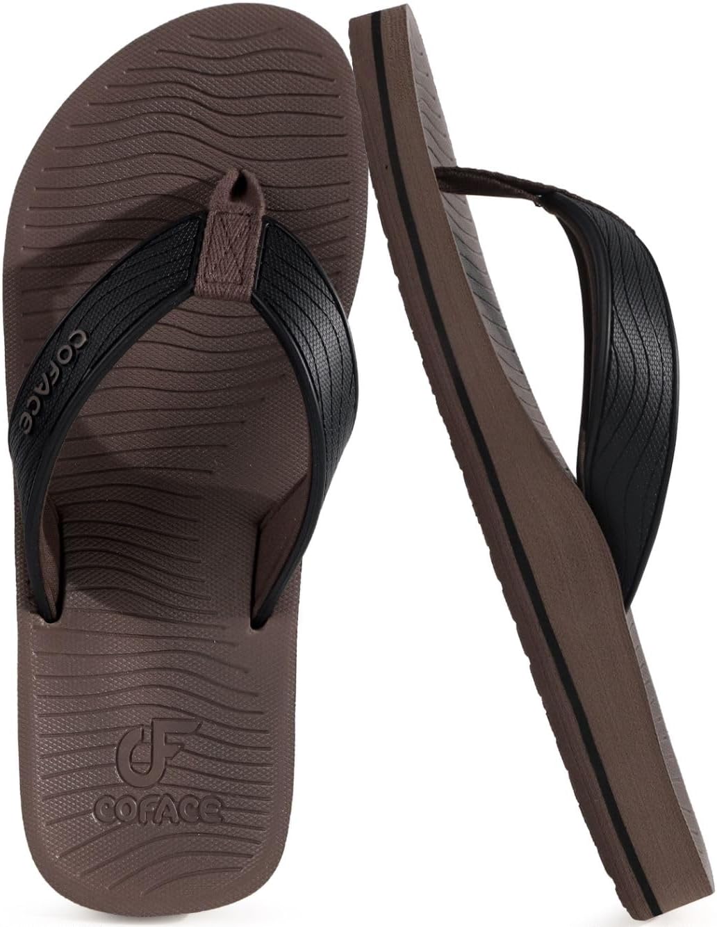 

Мужские шлепанцы COFACE с удобной стелькой для йоги, поддержкой свода стопы, повседневные летние пляжные сандалии для мужчин, размер 7-15, темно-коричневый