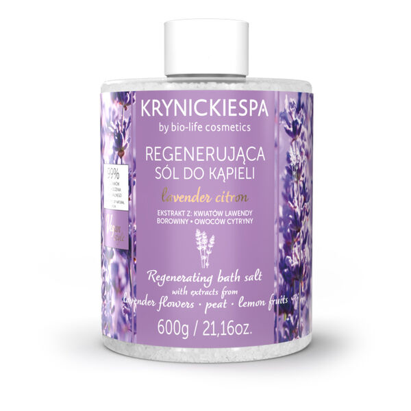 

Соль для ванн восстанавливающая лаванда-цитрон, 600 г Krynickie Spa