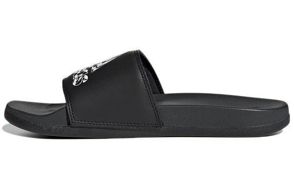 Тапочки adilette comfort slide 'black zebra' Adidas, черный — фото 2