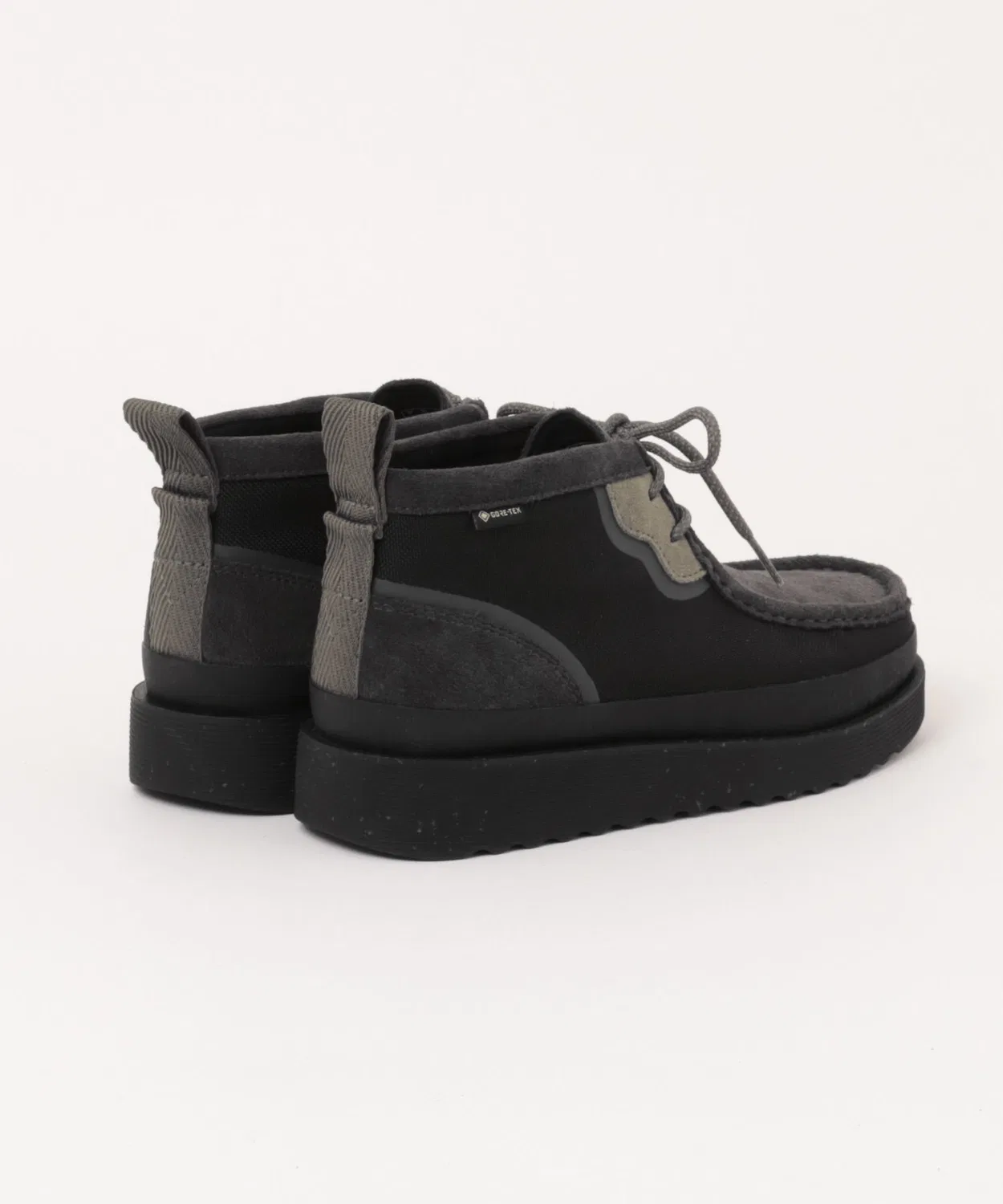 Ботинки Clarks Wallabee FTR GTX с GORE-TEX, чёрно-серые — фото 2
