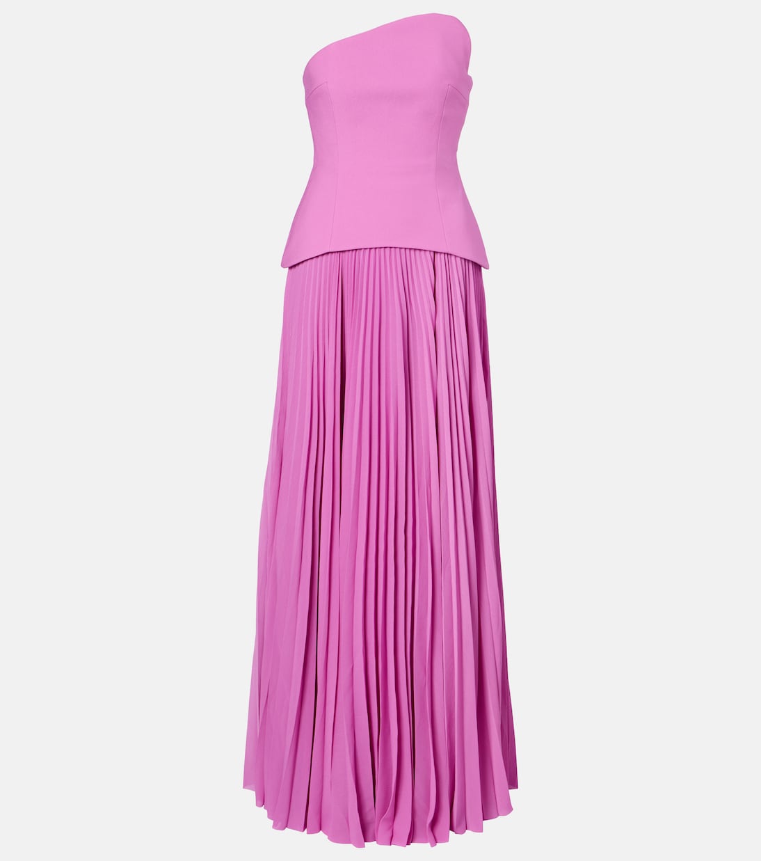 

Брит плиссированное платье без бретелей Solace London, Berry Pink