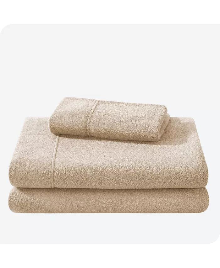 

Комплект простыней из флиса Bare Home, бежевый