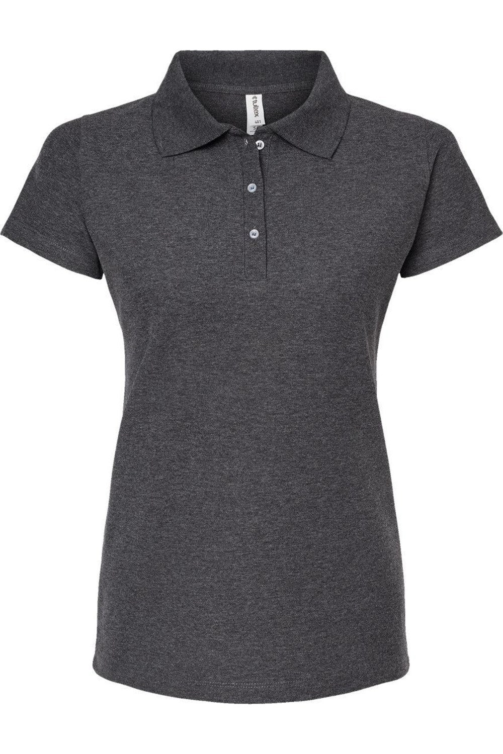 

Спортивное поло Tultex женское 50/50, цвет heather charcoal