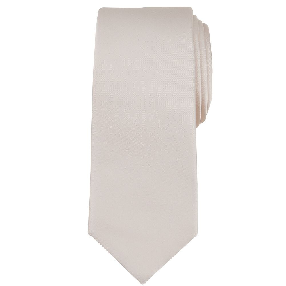 

Мужской тонкий атласный галстук на заказ, однотонный Bespoke, цвет Cream Sateen