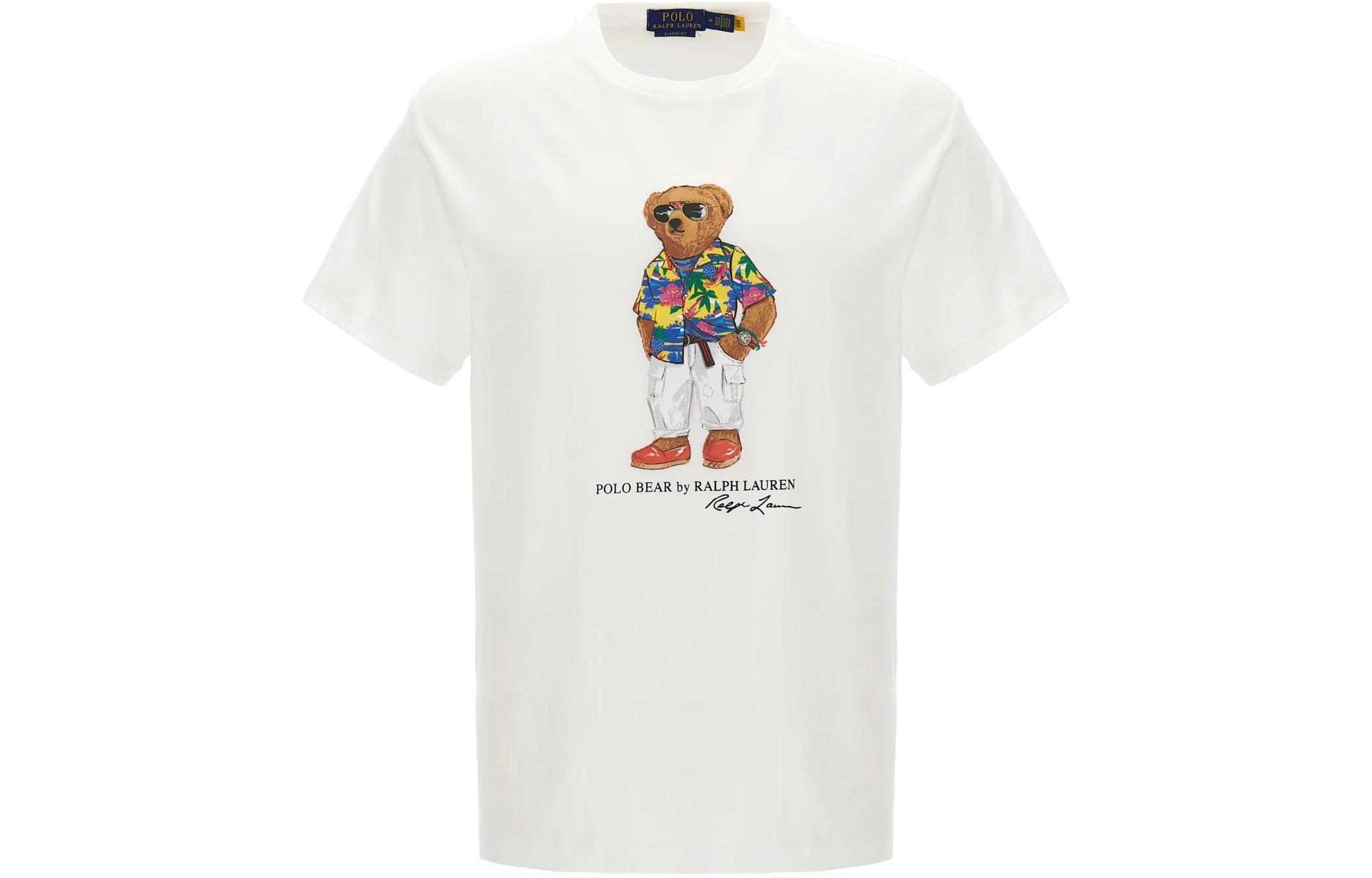 Классическая футболка с медведем Polo Polo Ralph Lauren, белый — фото 3