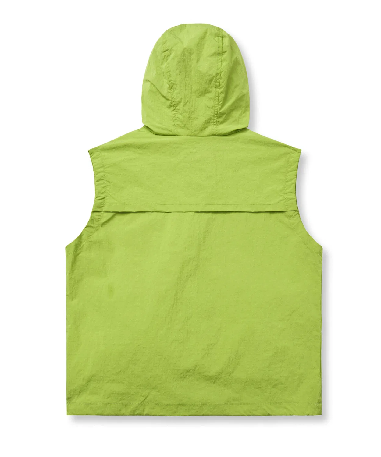 Детский лёгкий жилет с капюшоном цвета лайм от Brownbreath Kids — фото 3
