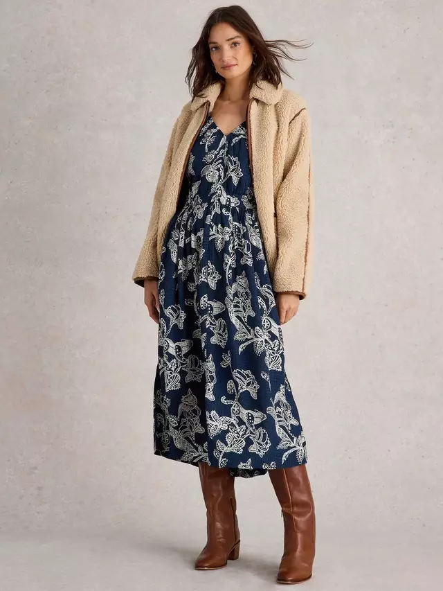 

Платье White Stuff Skylar Floral, цвет navy/white