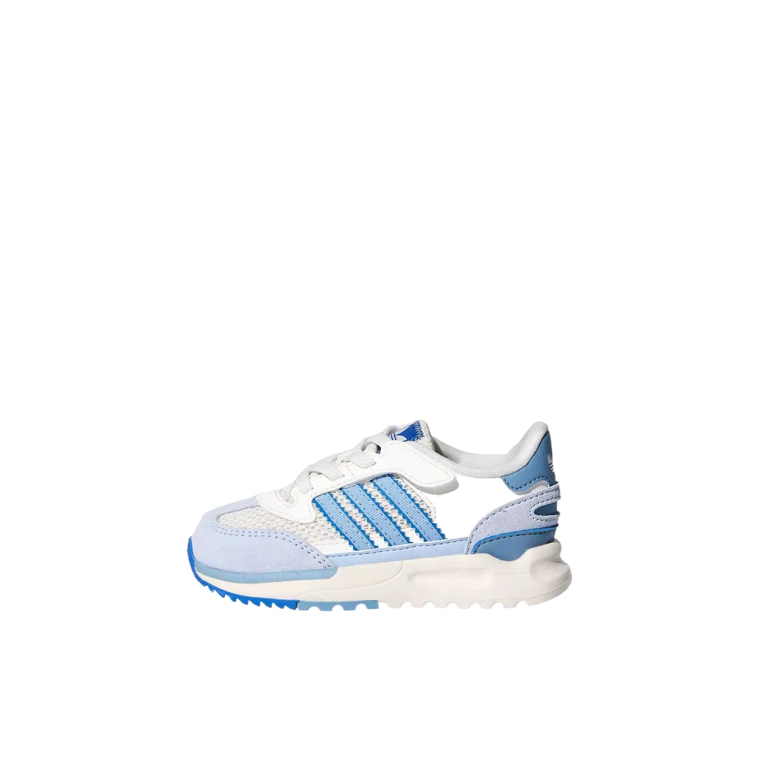 Кроссовки RETROPY из синтетической кожи и текстиля, низкие, для малышей Adidas Originals, White/Crystal Blue/Smoke Blue