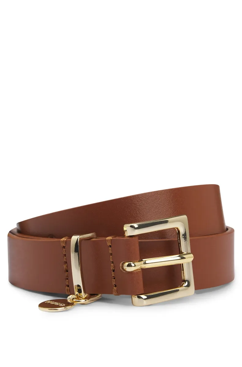 

Кожаный ремень HUGO "Amelia-G_Sz25", цвет Medium Brown 215