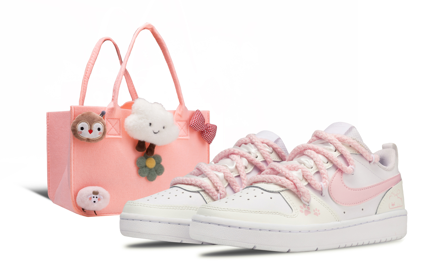 

Nike Court Borough Low 2 Abrasion Resistant Rebound Low top детские скейтбординг кроссовки Pink для подростков