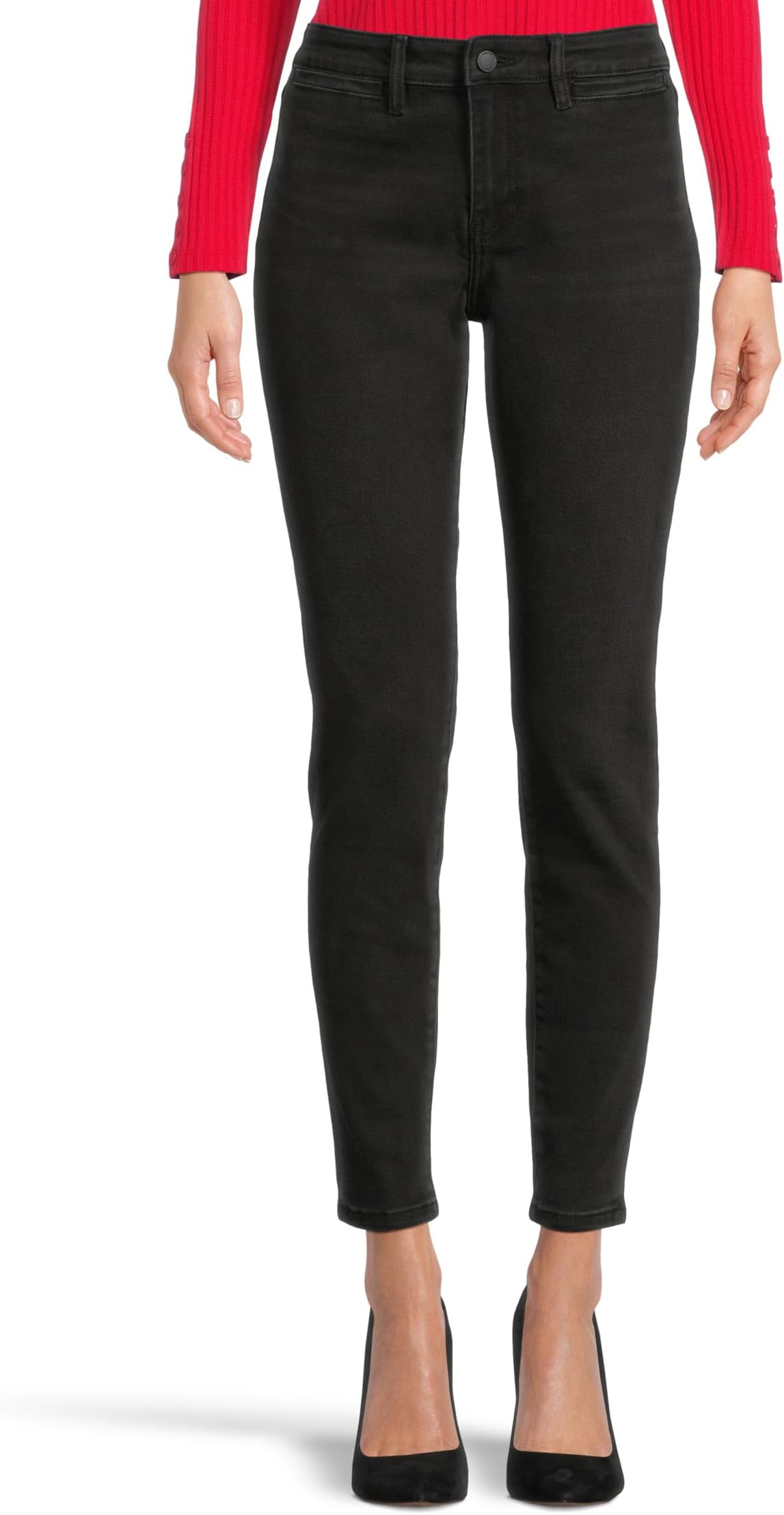 

Женские джинсы скинни Abby средней посадки с прорезными карманами Liverpool Los Angeles, Luna Black