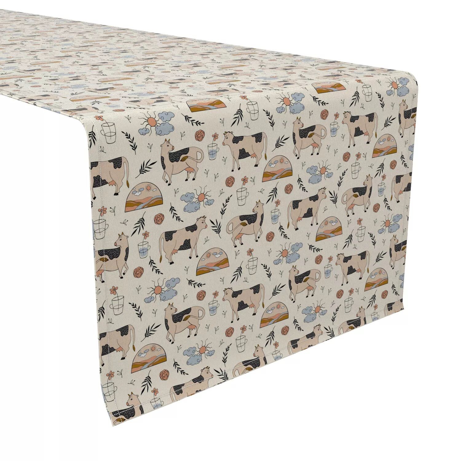 

Настольная дорожка, 100% хлопок, 16x108 дюймов, Farmhouse Cows