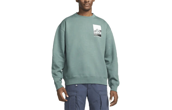 Толстовка Nike ACG Logo Fleece Printing Sports Long Sleeves Green, зеленый — фото 2
