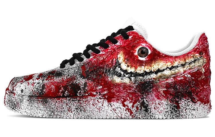 

Кроссовки Nike Air Force 1 Skateboard Shoes Men Low-Top White Red Black