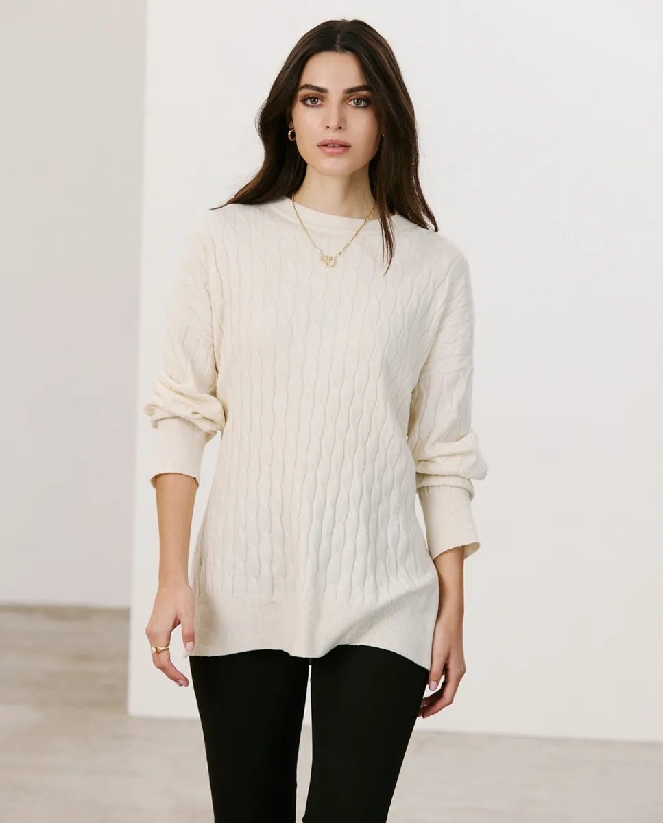 

Женский длинный вязаный свитер Vero Moda, белый