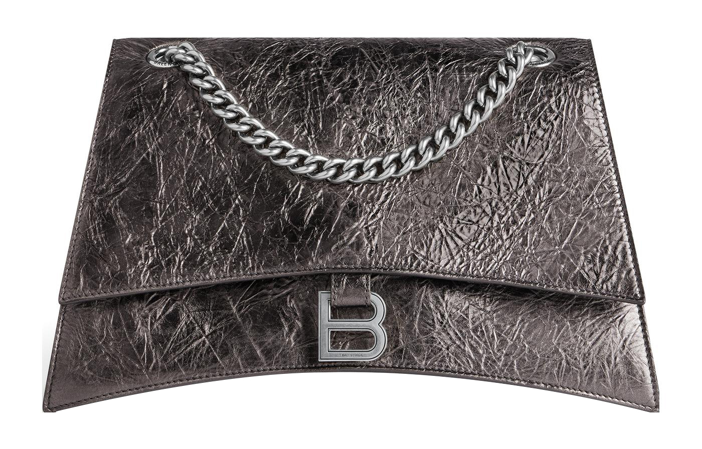 

Balenciaga Сумка-крош через плечо из коровьей кожи для женщин темно-серый