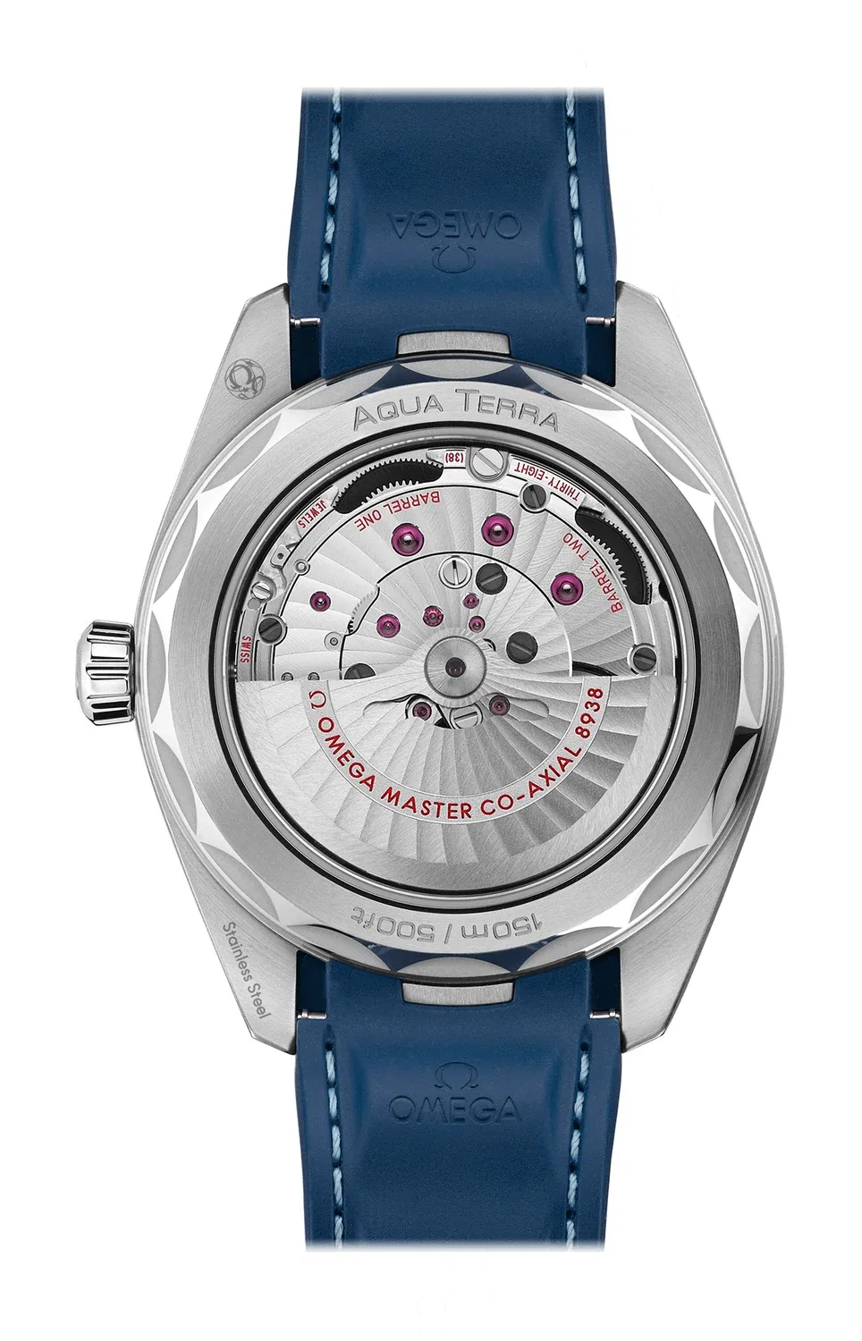 СИМАСТЕР АКВА ТЕРРА 150М OMEGA КО-АКСИАЛ МАСТЕР ХРОНОМЕТР GMT WORLDTIMER 43 ММ - 220.12.43.22.03.001, серебряный — фото 2
