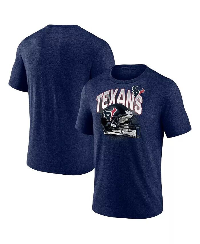

Мужская футболка Houston Texans End Around Tri-Blend темно-синего цвета Fanatics