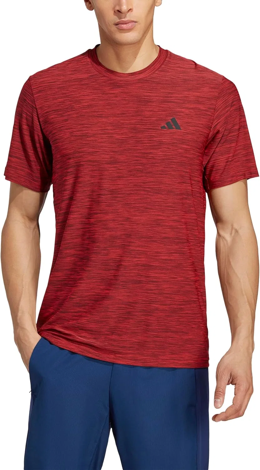 Футболка для тренировок Adidas Mens Train Essentials Stretch, черный — фото 4