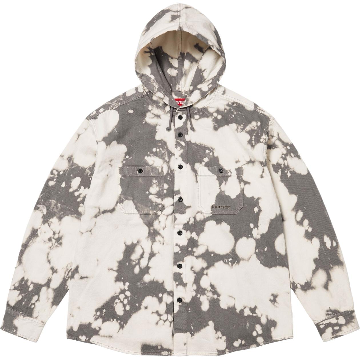 Рубашка SS25 WEEK19 Hooded Denim Shirt Unisex Supreme, черный — фото 2