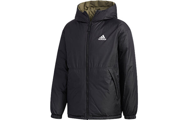 Пуховик adidas Rev 3st Down Ho Stay Warm Reversible Outdoor hooded down Jacket Khaki Brown, коричневый — фото 3