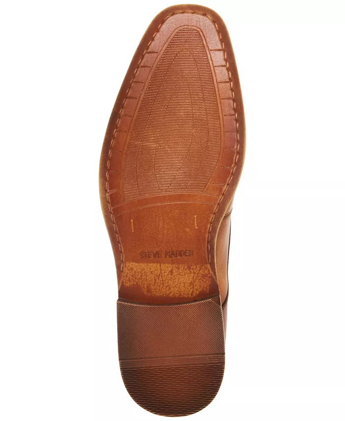 Мужские оксфорды Zane из тонированной фактурной кожи средней высоты Steve Madden, коричневый/бежевый — фото 4