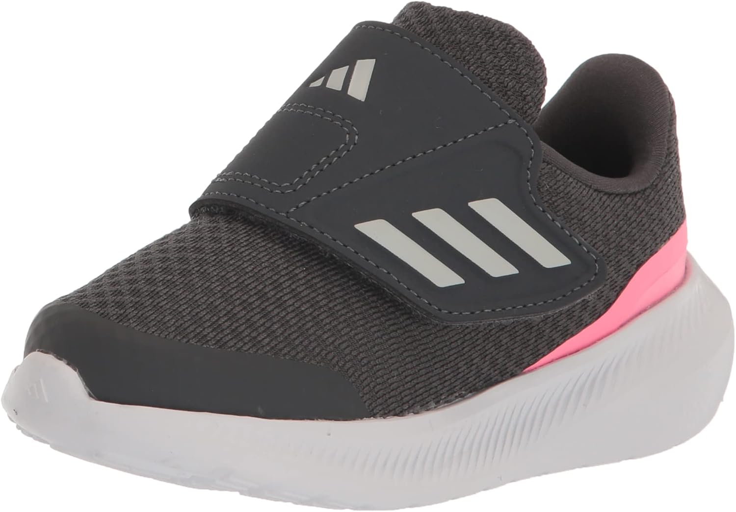 

Кроссовки adidas Falcon 3 для мальчиков и девочек с шнуровкой для бега, белый/розовый/серый