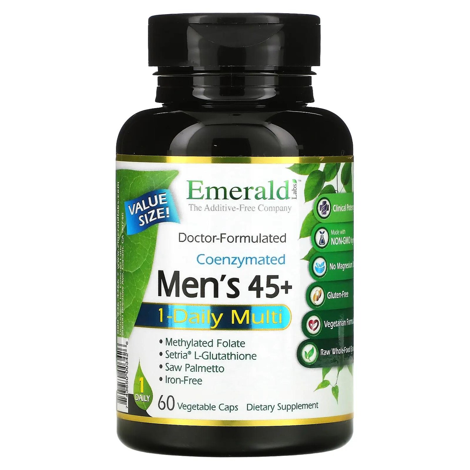 

Emerald Laboratories Coenzymated Men's 45+ 1-Daily Multi 60 Vegetable Caps