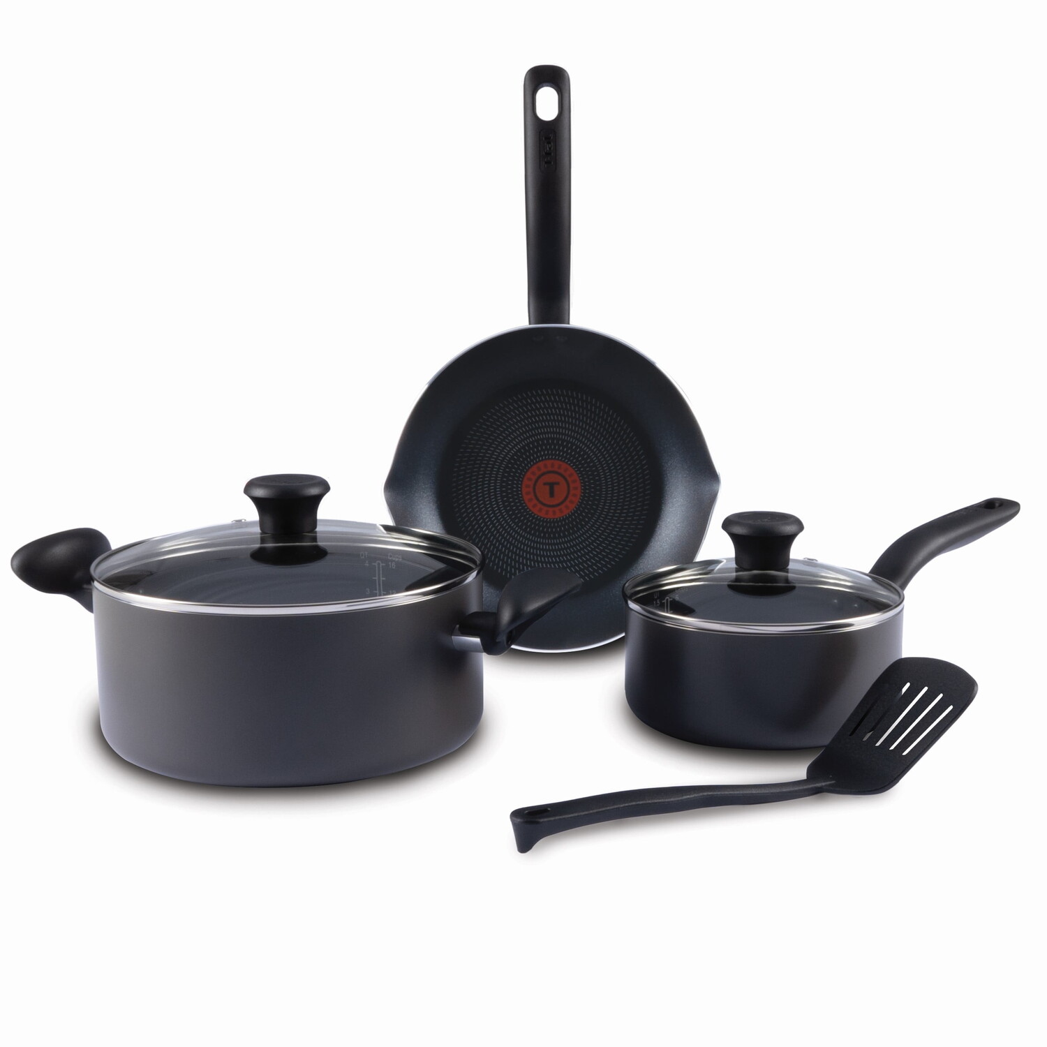 

Набор антипригарной посуды T-fal Initiatives 6 предметов, серый