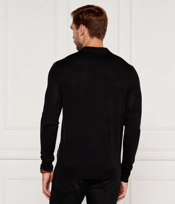 Шерстяная рубашка-поло Regular fit Polo Ralph Lauren, черный — фото 3