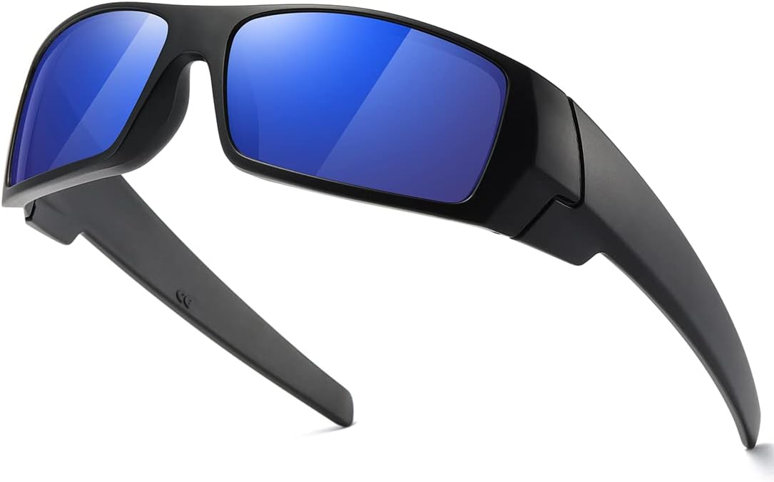 

Поляризованные солнцезащитные очки для мужчин и женщин, модные, в стиле ретро, ​​спортивные, прямоугольные, обтекаемые, винтажные, с защитным экраном TIANYESY, Black-dark Blue