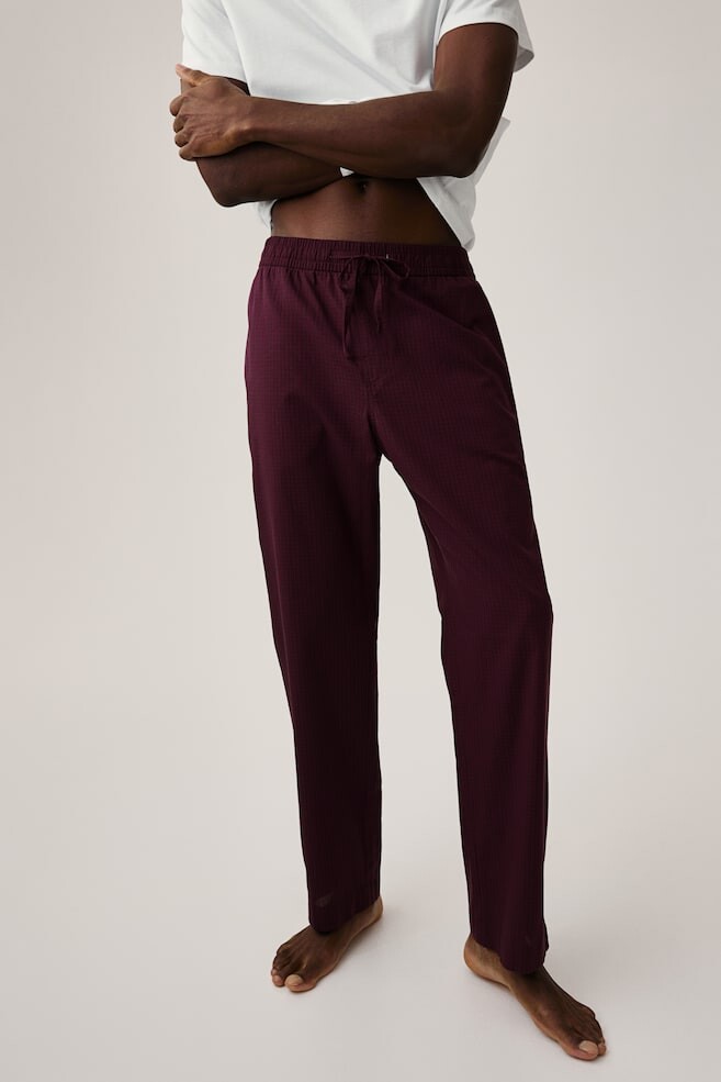 

Брюки из поплина свободного кроя H&M, красный