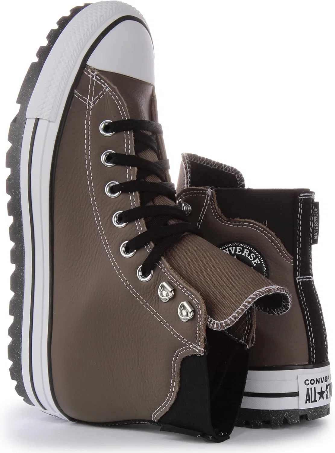 Ботинки CONVERSE AS City Trek WP Boot Lea Braun Schwarz EU, Brown Black — фото 4