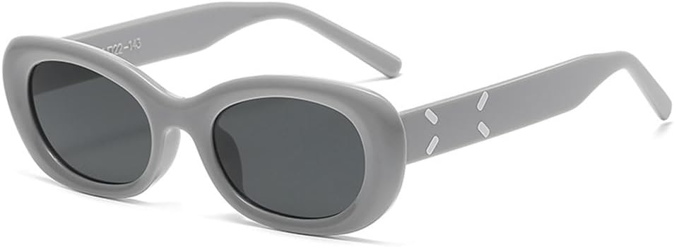 

Солнцезащитные очки для женщин и мужчин, маленькие, овальные, с широкими дужками, в стиле ретро, ​​классические, винтажные, для путешествий, с защитой от УФ-излучения UV400 HHZZYVY, Grey