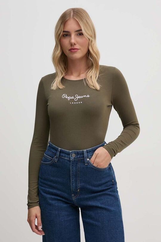 

Лонгслив Pepe Jeans, зеленый