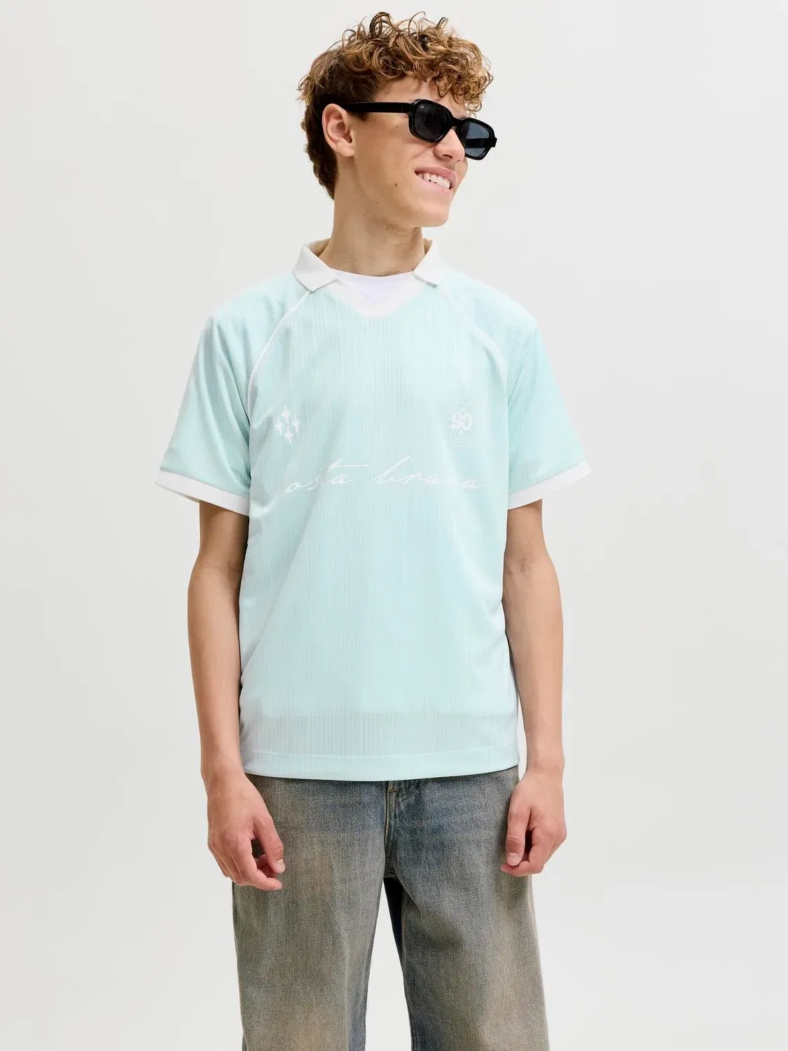 Поло джаккардовое JACK & JONES Junior, omphalodes — фото 4