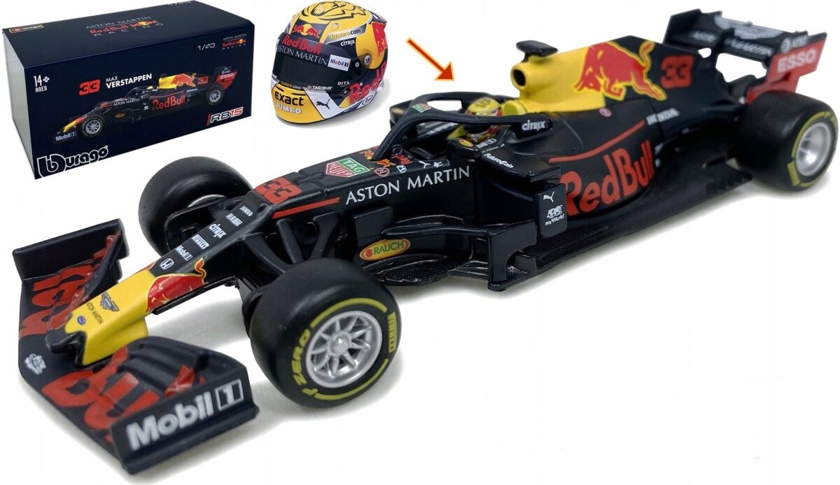 

BBurago, болид F1 Red Bull Макс Ферстаппен ШЛЕМ BBurago 1:43