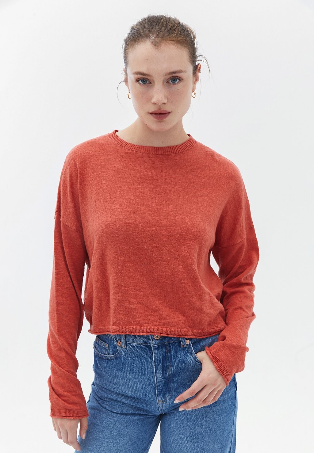 

Джемпер CREW NECK CROP OXXO, вереск красный