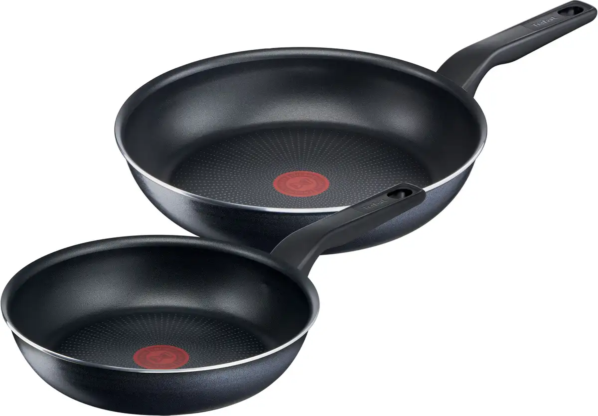 

Набор сковрод Tefal "XL Force", алюминий, (набор, 2 шт. по 1 кастрюле Ø 24/28 см, В: 6 см), антипригарное, термосигнальное, глубокая форма, все виды плит, кроме индукционных Ø 28 см, черный
