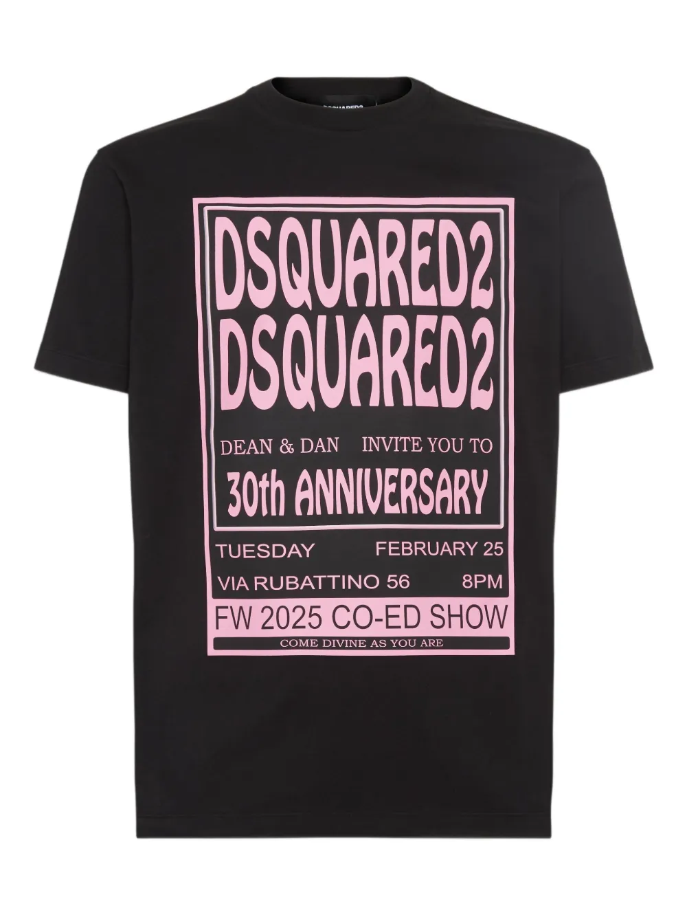 

Футболка с графичным принтом DSQUARED2, черный