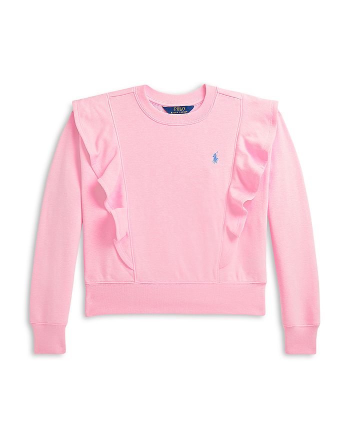 

Толстовка для девочек из французского трикотажа с оборками - Big Kid Ralph Lauren, розовый