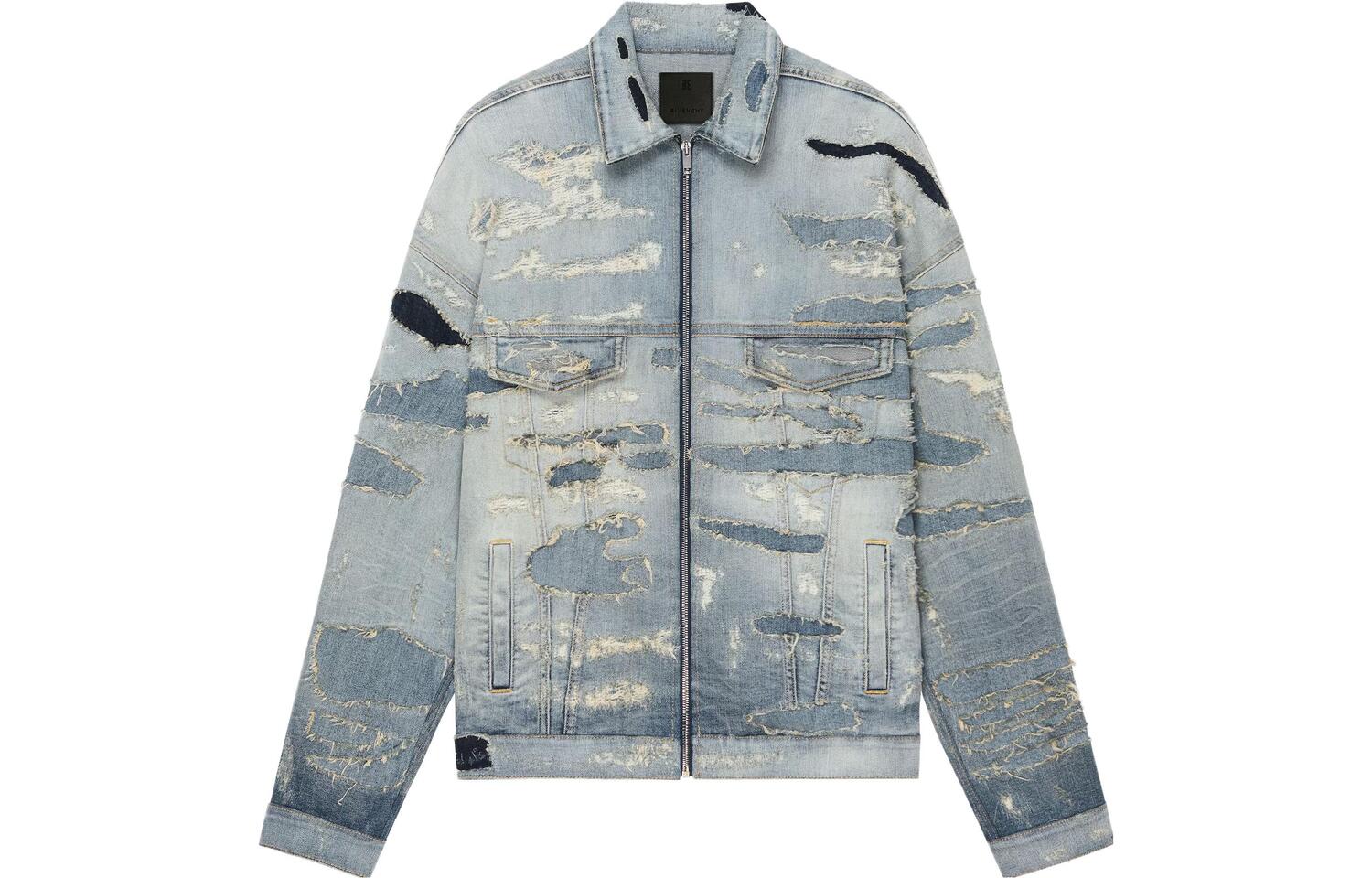 

Givenchy Укороченная куртка с карманами и молнией, Light Blue